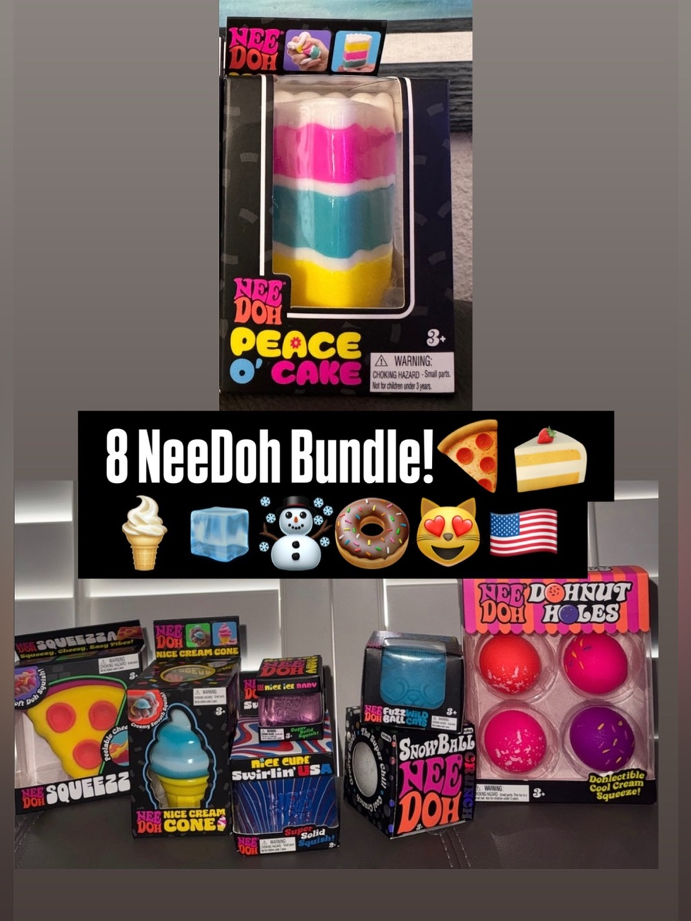 8 NEEDOH Bundle‼️‼️✨AUTHENTIC✨🍰🍕😻☃️🍦🍩🧊🇺🇸